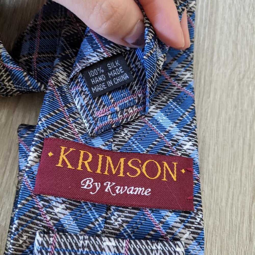 Krimson by Kwame 3.5" Necktie - Blue/Purple
